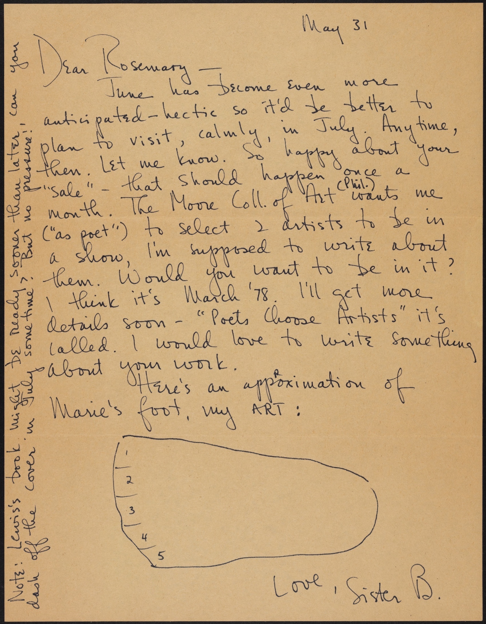 Letter from Bernadette to Rosemary, May 31, 1977