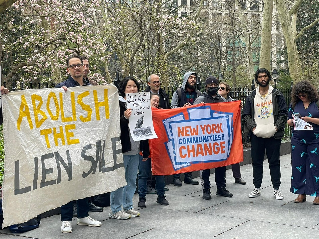 Abolish the New York City Lien Sale Rally at City Hall, May 2024