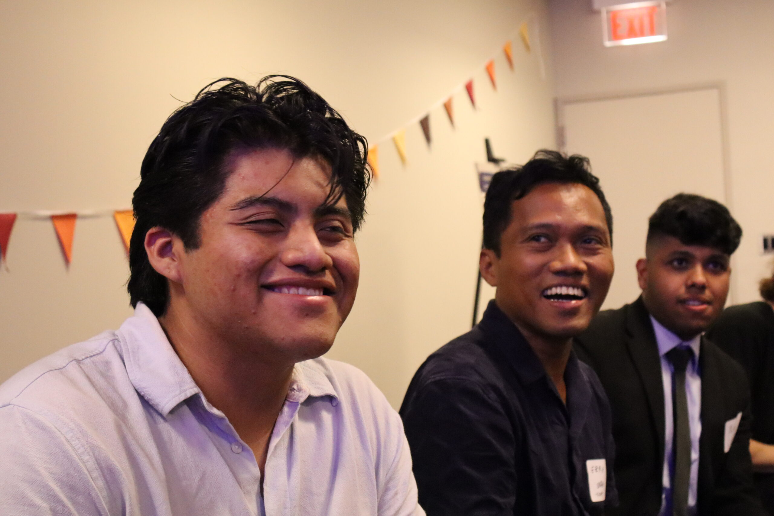 Fellows Josué Rosa, Ezra Undag, and Intern Nial Parmanen. Photo: Pierina Pighi.
